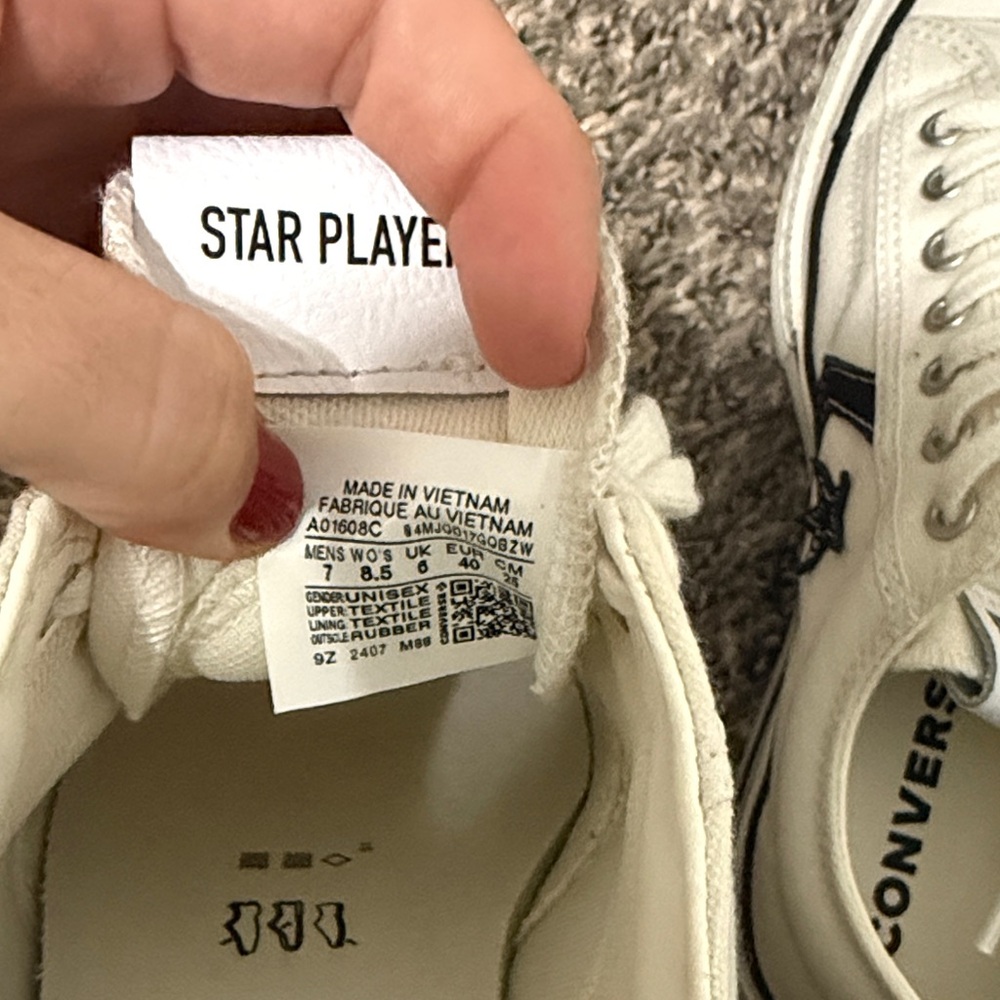 Converse All Star White and Black Sneakers - Picture 5 of 5
